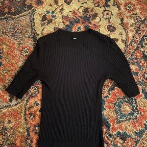 Black wool top